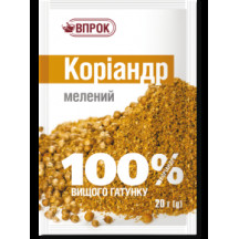 Коріандр  мелений 20 г /80шт