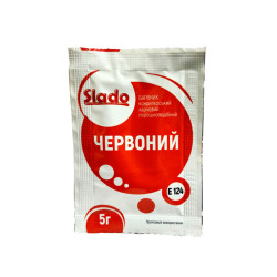Барвник харчовий ТМ "Сладо" Червоний 5г Е 124 (50шт/20уп/ящ)