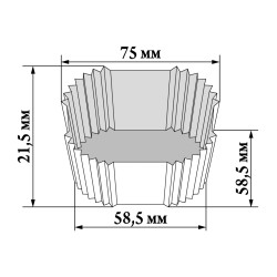 Паперова форма Тарталетка К-58 (58 x 58 H21мм) "Квадратна Біла"
