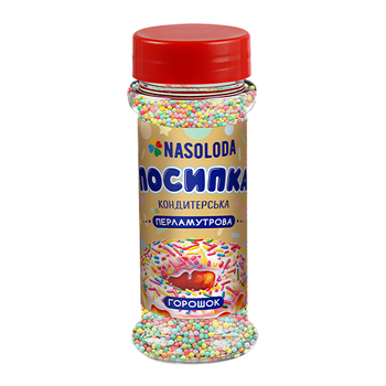 Посипка перламутрова в баночці горошок, 90г