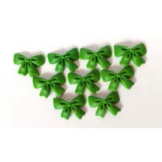 Кондитерська цукрова прикраса "Бантики моно" зелені 30*35мм /50шт