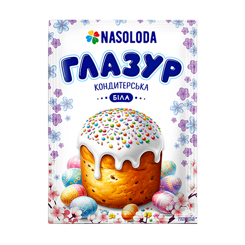 Пасхальна глазур біла 65г/30шт
