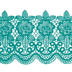 Мереживо №16 Бирюзовое Н-60 (3шт)