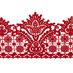 Мереживо №14 Бордове Н-60 (3шт)