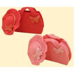 Сумочка з капелюхом рожеві / 20шт