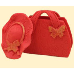 Сумочка з капелюшком червоні / 20шт