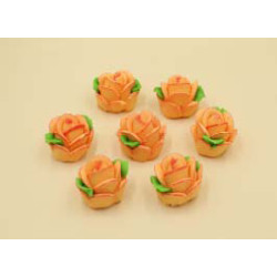 Троянда середня Персикова з контуром (7шт) / 30шт