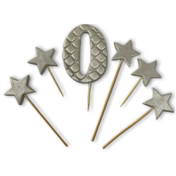 Цифра Преміум срібна №0