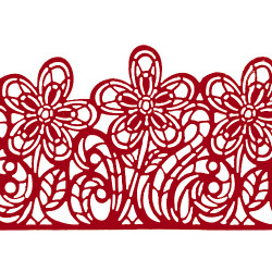 Мереживо № 4 Бордове Н-60 (3шт)