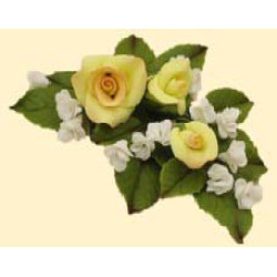 Букет троянд №6 лимонний (6п/ящ) бл