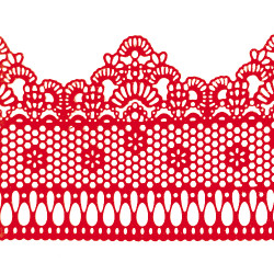 Мереживо № 3 Червоне Н-60 (3шт)