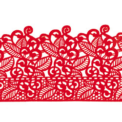 Мереживо №10 Червоне Н-60 (3шт)