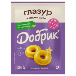 Глазур з Агар-Агаром зі смаком лимону жовта 100гр/15шт