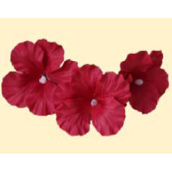 Набір гібіскусів темно-червоних D=100мм (3шт/6уп/ящ)