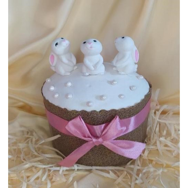 Набір Кролик на зубочистці   10кроликів в пакеті зі стрічкою в блістері  (24р)