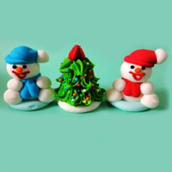 Ялинка з сніговиками / 36шт