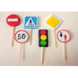 Дорожні знаки (6 шт) / 50шт