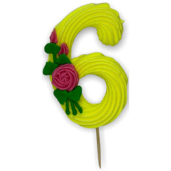 Цифра святкова №6 / 50шт