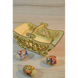 Деревянная пасхальная подставка Корзина 