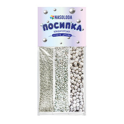 Набір Посипки срібне драж 9гр/3 стіка