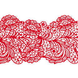 Мереживо №12 Червоне Н-60 (3шт)