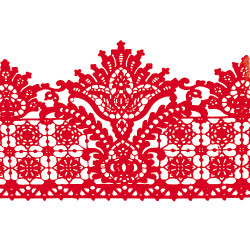 Мереживо №14 Червоне Н-60 (3шт)