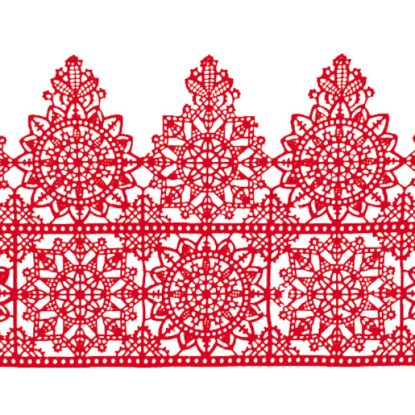 Мереживо №15 Червоне Н-60 (3шт)