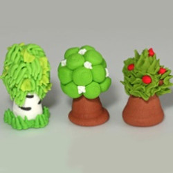 Дерева H50 D20 (3 дерева) / 24шт