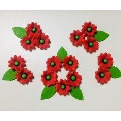 Маки маленькі з листочками /60шт